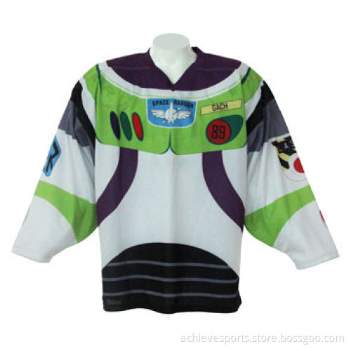 Newest Ice Hockey Club Shirt with Full Sublimation Printing, Team and Sponsor Logo